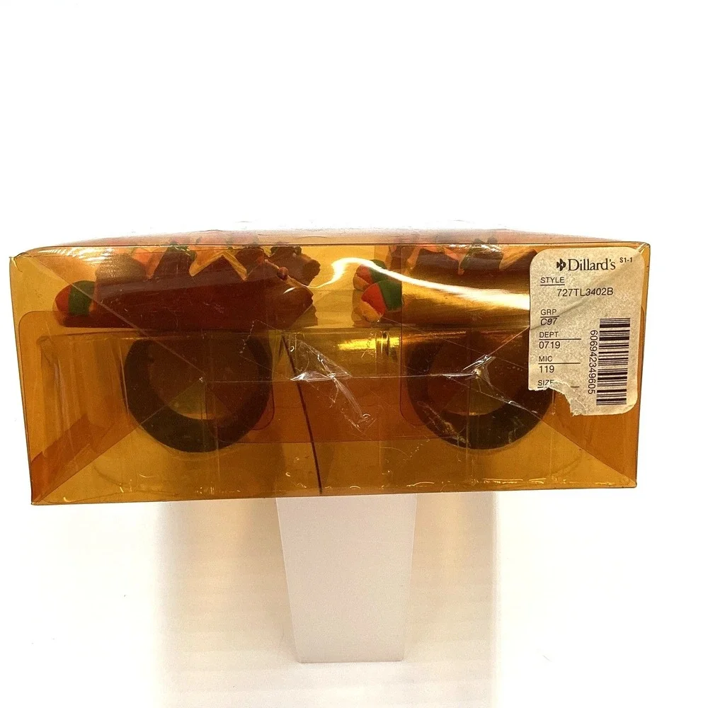 Dillards Set‎ of 4 Christmas Tree Candle Holders Tabletop Decor New